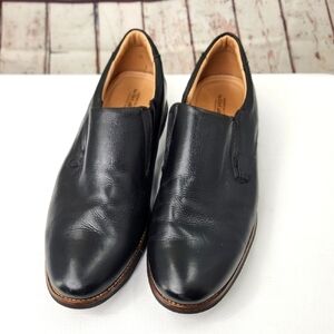 DeLa Rentis Men's Black Leather Slip-On Shoes